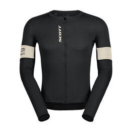 SCOTT Cycling summer long sleeve jersey - ENDURANCE PRO - black/white