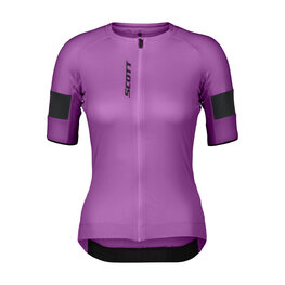 SCOTT Cycling short sleeve jersey - ENDURANCE PRO W - purple/black