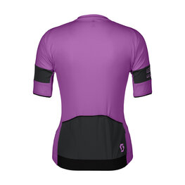 SCOTT Cycling short sleeve jersey - ENDURANCE PRO W - purple/black