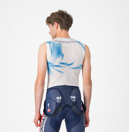 CASTELLI Cycling tank top - PRO MESH QUICK STEP 2025 - white/blue