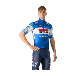 CASTELLI Cycling gilet - SOUDAL QUICK-STEP 2024 PRO LIGHT WIND - blue/white/red