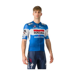 CASTELLI Cycling short sleeve jersey - SOUDAL QUICK-STEP 2024 COMPETIZIONE 3 - blue/white/red
