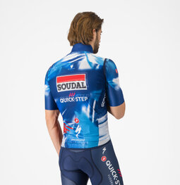 CASTELLI Cycling gilet - PRO LIGHT WIND QUICK STEP 2025 - blue/red