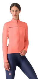 CASTELLI Cycling winter long sleeve jersey - SINERGIA 2 - pink