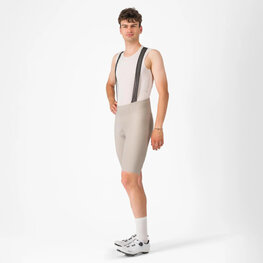 CASTELLI Cycling bib shorts - ESPRESSO - beige
