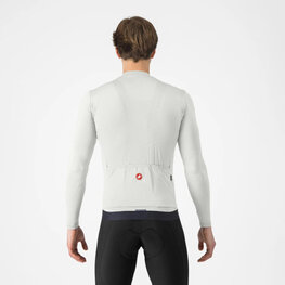 CASTELLI Cycling summer long sleeve jersey - ESPRESSO - white