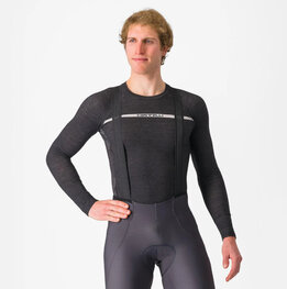 CASTELLI Cycling long sleeve t-shirt - MERINO - grey