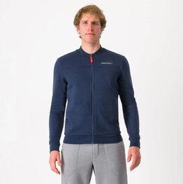 CASTELLI hoodie - CLASSICO TRACK - blue