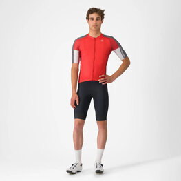 CASTELLI Cycling short sleeve jersey - ENTRATA 6 - red/grey