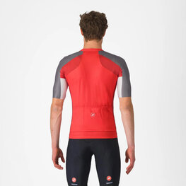 CASTELLI Cycling short sleeve jersey - ENTRATA 6 - red/grey