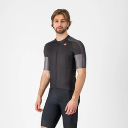 CASTELLI Cycling short sleeve jersey - ENTRATA 6 - anthracite
