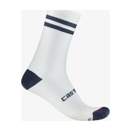 CASTELLI Cyclingclassic socks - ORIGINALE 18 - white/blue