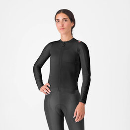 CASTELLI Cycling summer long sleeve jersey - ESPRESSO - black