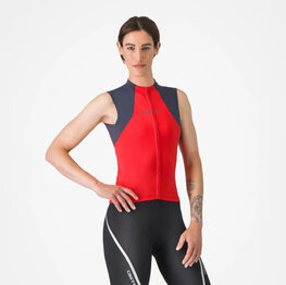 CASTELLI Cycling sleeveless jersey - SOLE - red/blue