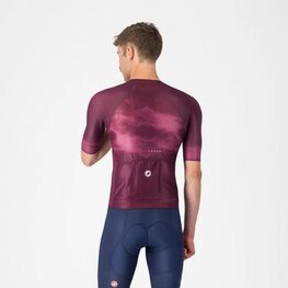 CASTELLI Cycling short sleeve jersey - CLIMBER'S A/C - bordeaux