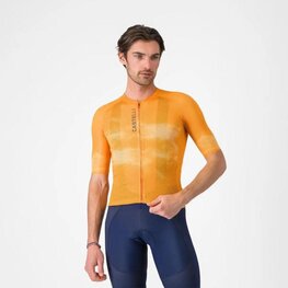 CASTELLI Cycling short sleeve jersey - CLIMBER'S A/C - orange