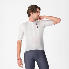 CASTELLI Cycling short sleeve jersey - DRITTONE LOGO - white