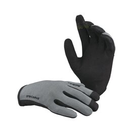 IXS Cycling long-finger gloves - CARVE - grey/black