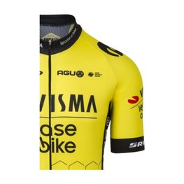 AGU Cycling short sleeve jersey - REPLICA VISMA | LEASE A BIKE 2024 - yellow/black