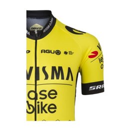 AGU Cycling short sleeve jersey - REPLICA VISMA | LEASE A BIKE W 2024 - yellow/black