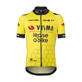 AGU Cycling short sleeve jersey - REPLICA VISMA | LEASE A BIKE K 2024 - yellow/black