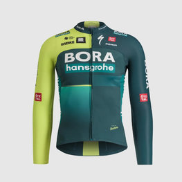 SPORTFUL Cycling winter long sleeve jersey - BORA 2024 - green/light green