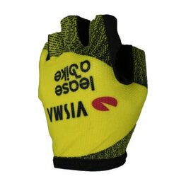 RAPIDGEAR Cycling fingerless gloves - VISMA TDF25 REPLICA GLOVES - yellow/black