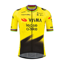 RAPIDGEAR Cycling short sleeve jersey - REPLICA VISMA 2026 FORMER WORLD CHAMPION - yellow/black