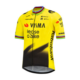 RAPIDGEAR Cycling short sleeve jersey - REPLICA VISMA 2026 FORMER WORLD CHAMPION - yellow/black