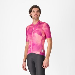 CASTELLI Cycling short sleeve jersey - GIRO ESPRESSO - pink