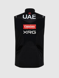 PISSEI Cycling gilet - UAE TEAM EMIRATES - XRG 2025 OFFICIAL WATERPROOF - black