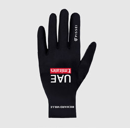PISSEI Cycling long-finger gloves - UAE TEAM EMIRATES 2024 - black