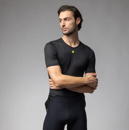 ALÉ Cycling short sleeve t-shirt - VELO ACTIVE INTIMO - black