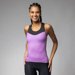 ALÉ Cycling sleeveless jersey - COLOR BLOCK PRAGMA - pink/black