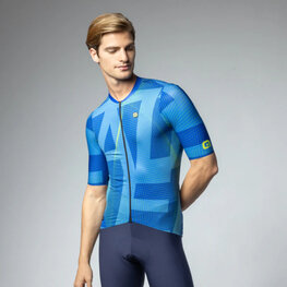 ALÉ Cycling short sleeve jersey - PR-E SYNERGY - blue