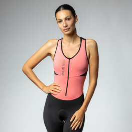 ALÉ Cycling skinsuit - PRAGMA COLOR BLOCK W - pink