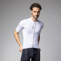 ALÉ Cycling short sleeve jersey - COLOR BLOCK PRAGMA - white