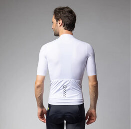 ALÉ Cycling short sleeve jersey - COLOR BLOCK PRAGMA - white