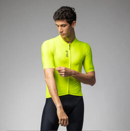 ALÉ Cycling short sleeve jersey - PRAGMA COLOR BLOCK - yellow