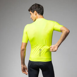 ALÉ Cycling short sleeve jersey - PRAGMA COLOR BLOCK - yellow