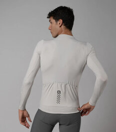 ALÉ Cycling summer long sleeve jersey - COLOR BLOCK PRAGMA - beige