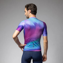 ALÉ Cycling short sleeve jersey - AURORA PR-E - pink/blue/turquoise