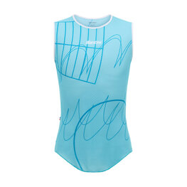 SANTINI Cycling sleeve less t-shirt - TDF NICE - turquoise