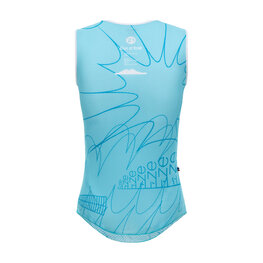 SANTINI Cycling sleeve less t-shirt - TDF NICE - turquoise