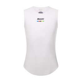 SANTINI Cycling sleeve less t-shirt - UCI WORLD CHAMPION - white