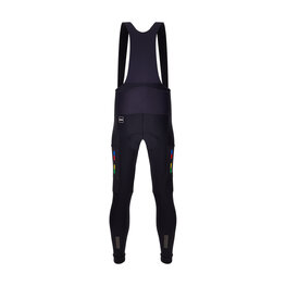 SANTINI Cycling long bib trousers - UCI WORLD CHAMPION - black