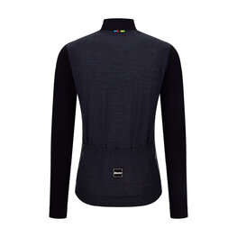 SANTINI Cycling summer long sleeve jersey - UCI WORLD CHAMPION - black