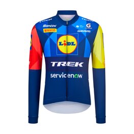 SANTINI Cycling summer long sleeve jersey - LIDL TREK - LONG-SLEEVE JERSEY