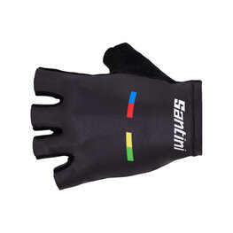 SANTINI Cycling fingerless gloves - UCI WORLD CHAMPION - black