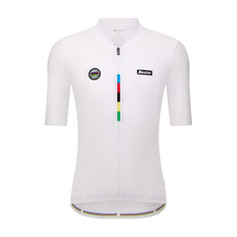 SANTINI Cycling short sleeve jersey - UCI WORLD CHAMPION - white